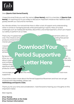 Become Period Supportive Letter