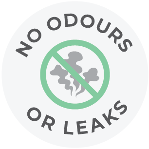 No odours or leaks